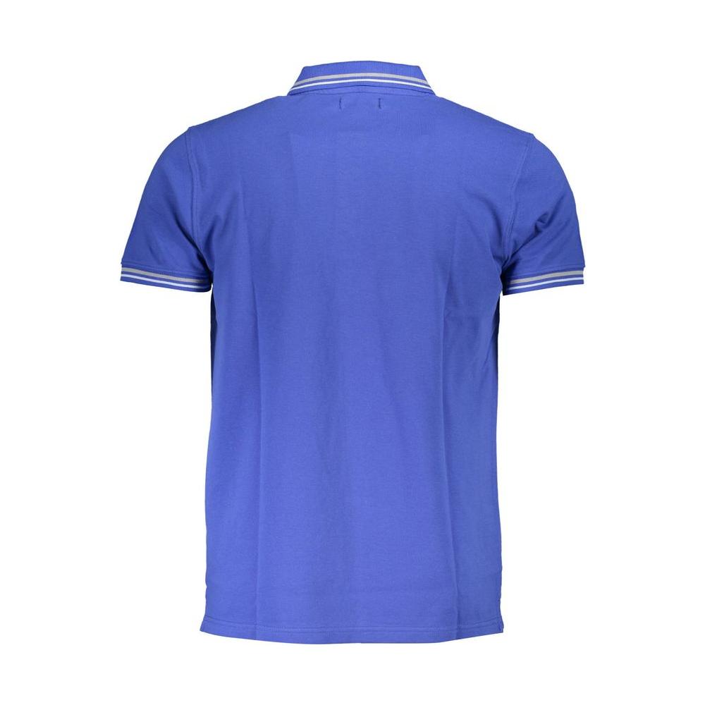 Cavalli Class Blue Cotton Men Polo Shirt