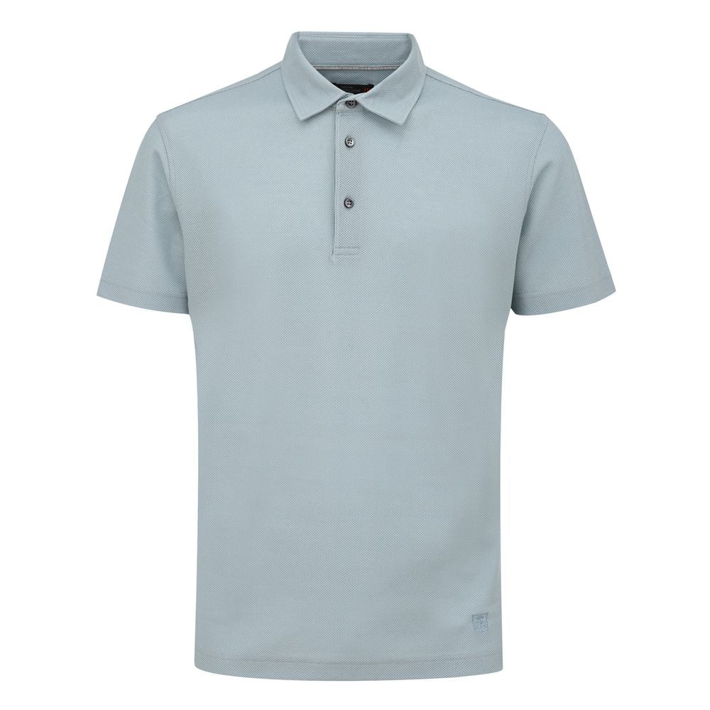 Corneliani blue cotton polo shirt with classic collar and short sleeves, made with piquet fabric, featuring three-button design, SKU: 24OTT89.
