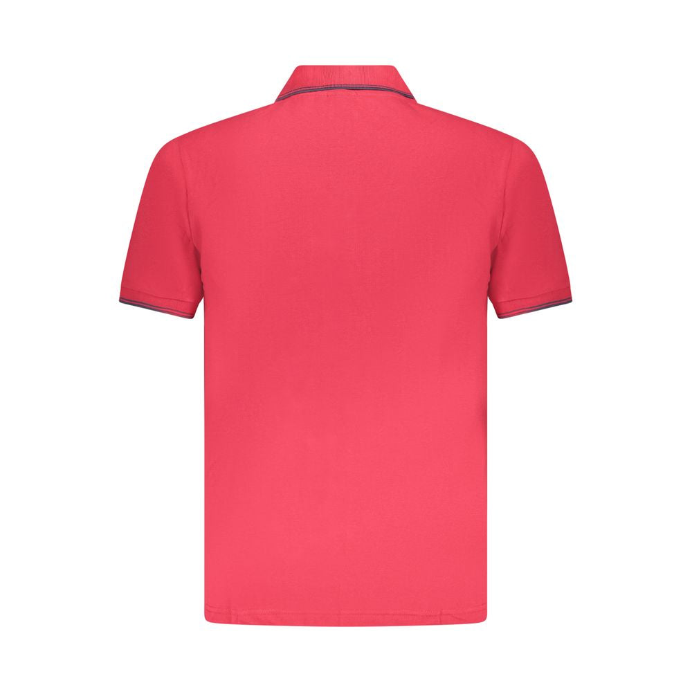 Back view of U.S. Grand Polo Red Cotton Men's Polo Shirt with elegant design details.