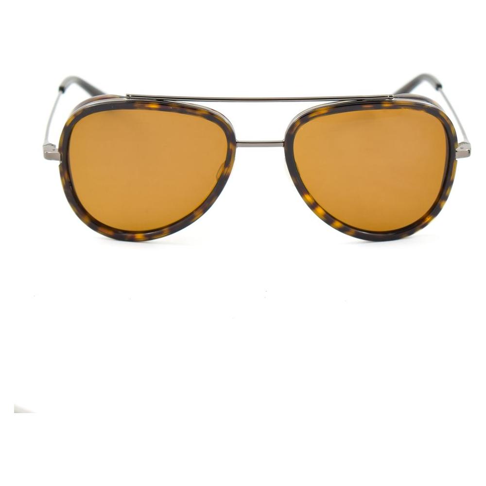 Vuarnet Gray Stainless Steel Sunglasses with brown mineral glass lenses and 53/17/145mm measurements, front view.