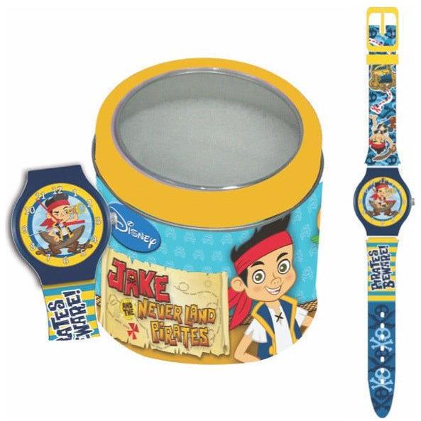 WALT DISNEY KID WATCH Mod. JAKE THE PIRATE - Tin box WATCHES DISNEY Dark Gray