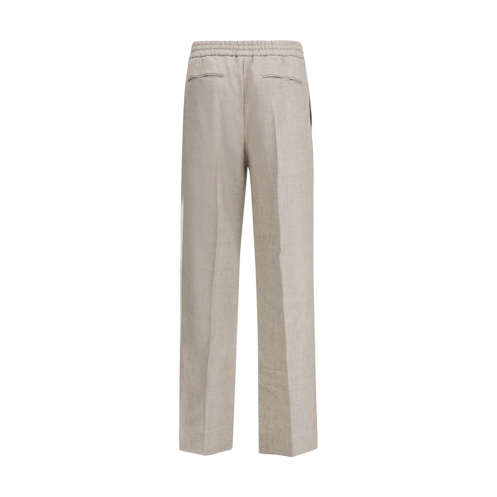 Brioni Gray Linen Casual Pants 1728,72470364320,Brioni,Casual Pants - Pants - Clothing,Clothing,Gray,IT50 | L,Men,New with tags,Pants - Clothing