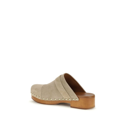 Chloé Beige Calf Leather Bos Taurus Clogs 1728,72470364320,Beige,Chloé,Clogs - Flats - Shoes,EU37/US7,EU38/US8,EU39/US9,Flats - Shoes,New with tags,Shoes,Women