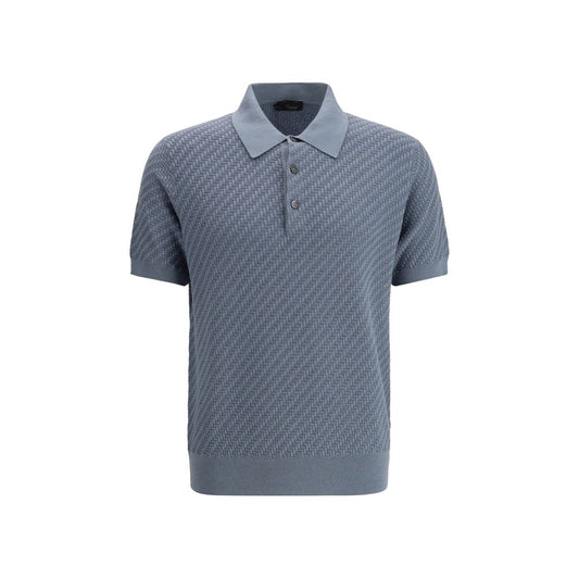 Brioni Blue Cotton Polo Shirt 1728,72470364320,Blue,Brioni,Clothing,IT46 | S,IT48 | M,IT52 | XL,IT56 | 3XL,Men,New with tags,Polo Shirts - T-Shirts - Clothing,T-Shirts - Clothing