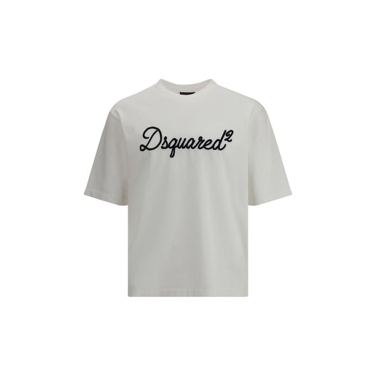 Dsquared² White Cotton T-Shirt 1728,72470364320,Clothing,Dsquared²,L,Men,New with tags,T-Shirts - Clothing,White,XL,XXL