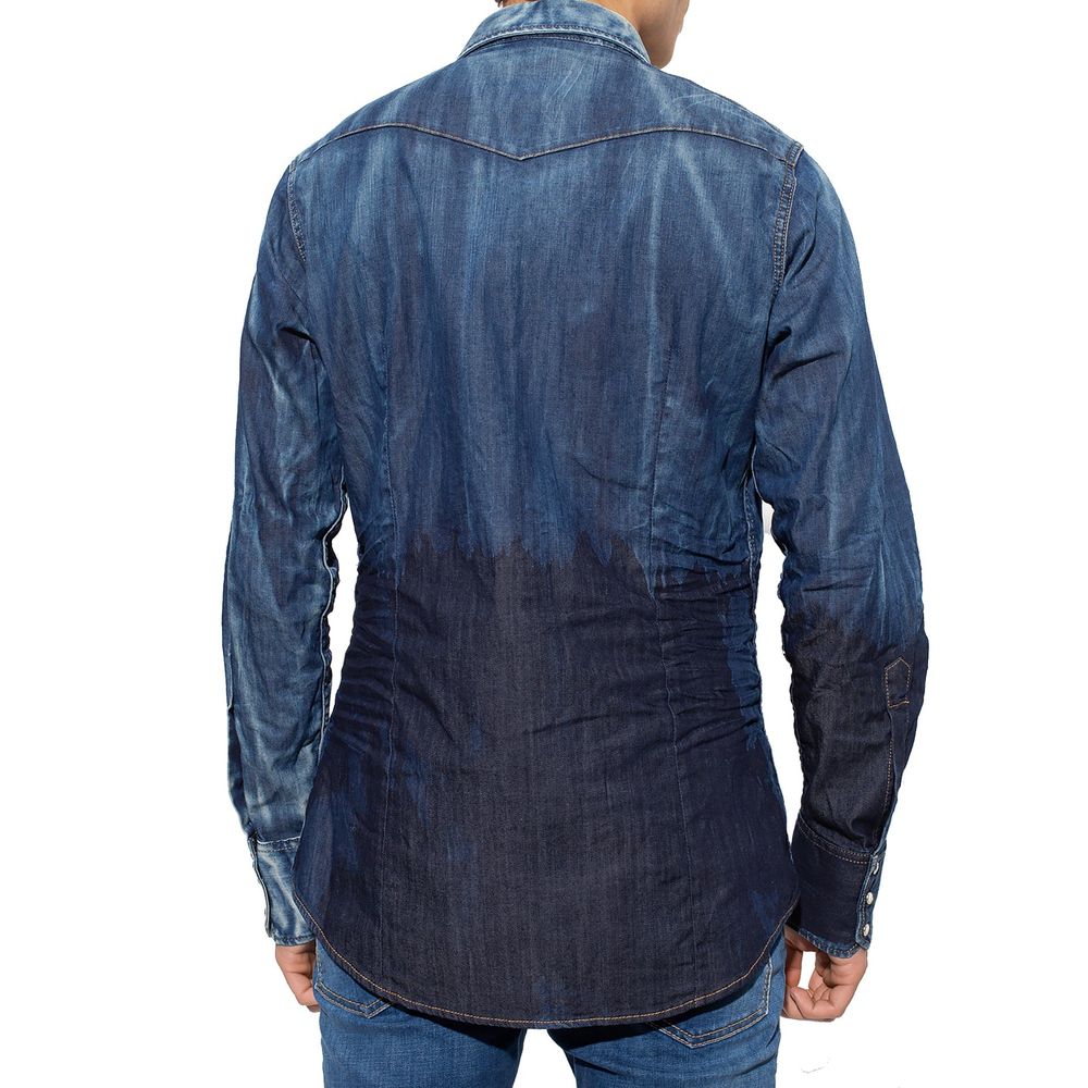 Dsquared² Blue Denim Shirt 1728,48 | M,75611013280,Blue,Clothing,Denim - Shirts - Clothing,Dsquared²,IT50 | L,Men,New with tags,Shirts - Clothing