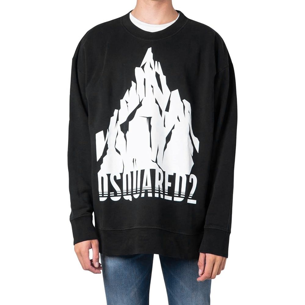 Dsquared² Black Cotton Sweatshirt 1728,75611013280,Black,Clothing,Dsquared²,M,Men,New with tags,Sweaters - Clothing,Sweatshirts - Sweaters - Clothing