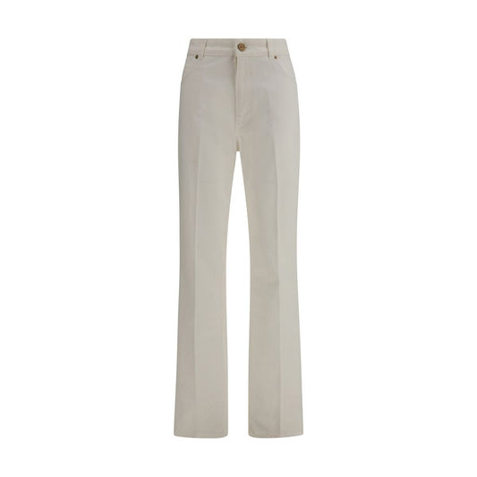 Balmain White Cotton Straight-Leg Jeans 1728,72470364320,Balmain,Clothing,IT36 | XS,IT38 | S,IT40 | M,Jeans Denim - Clothing,New with tags,Straight-Leg Jeans - Jeans Denim - Clothing,White,Women