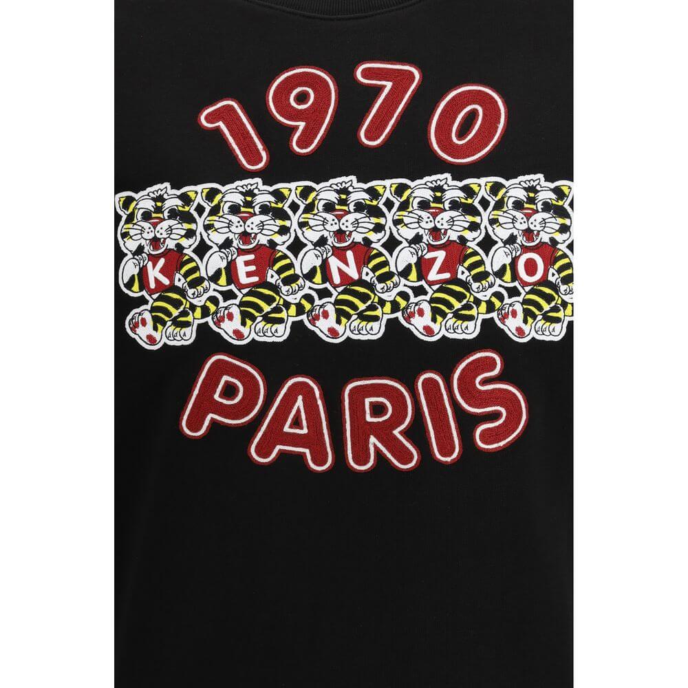 Kenzo Black Cotton Sweatshirt 1728,72470364320,Black,Clothing,Kenzo,L,M,Men,New with tags,S,Sweaters - Clothing,Sweatshirts - Sweaters - Clothing,XL