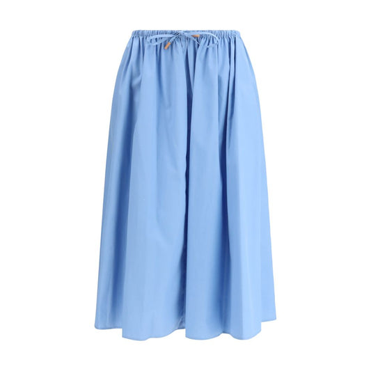 Marni Blue Cotton Midi Skirt 1728,72470364320,Blue,Clothing,IT40 | M,IT42 | L,IT44 | L,Marni,Midi - Skirts - Clothing,New with tags,Skirts - Clothing,Women
