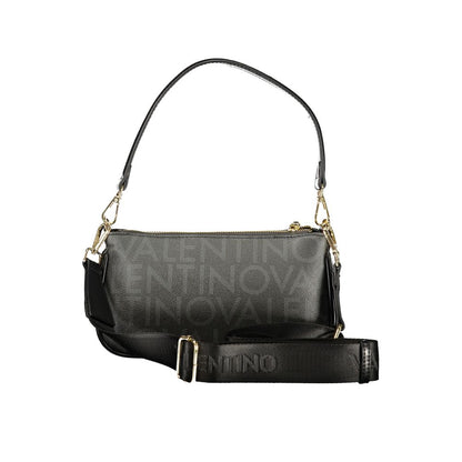 Valentino Nero Poliuretano Donna Bag with Removable Shoulder Strap