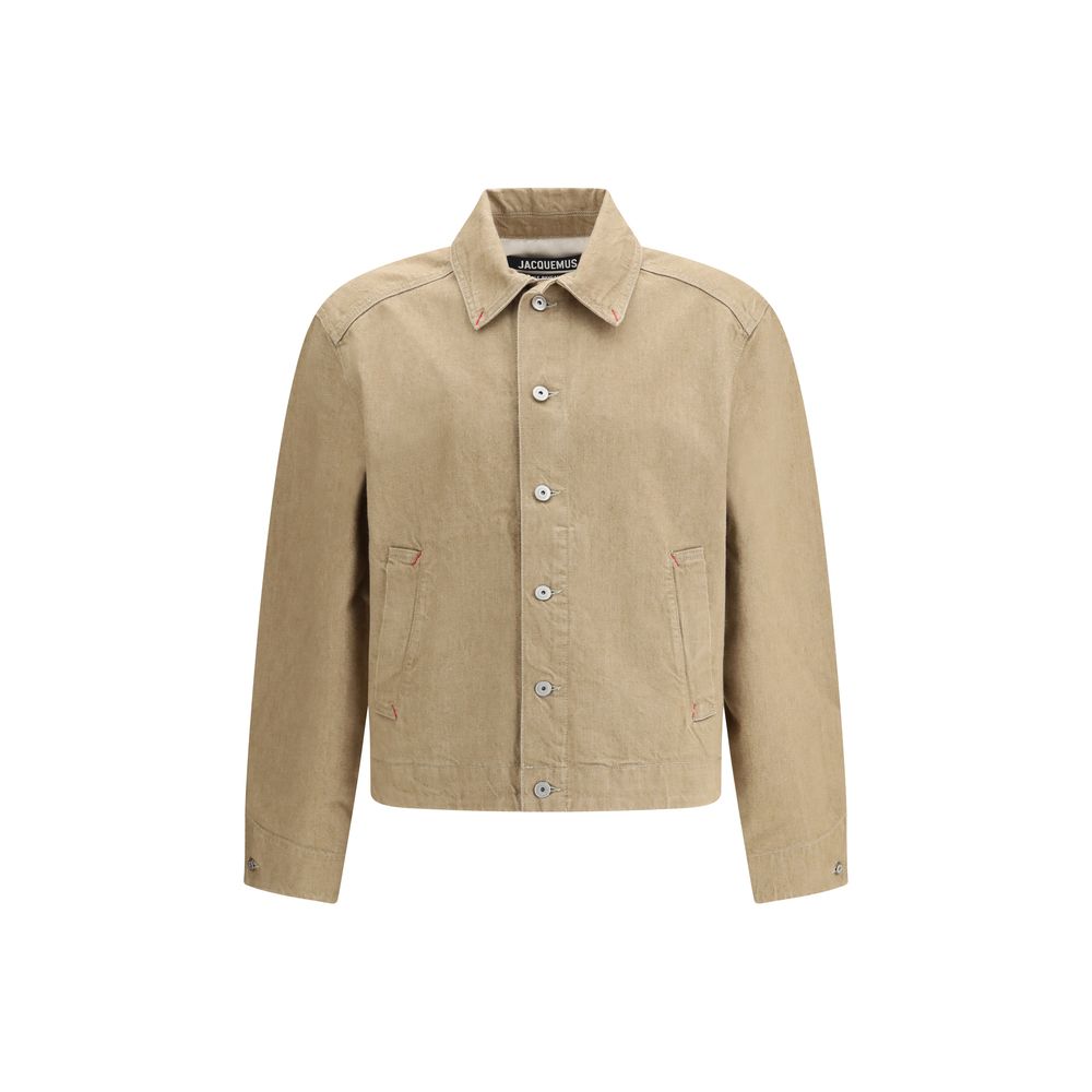 Jacquemus Beige Cotton Denim Jacket 1728,72470364320,Beige,Clothing,Denim Jackets - Jackets & Coats - Clothing,IT48 | M,IT50 | L,Jackets & Coats - Clothing,Jacquemus,Men,New with tags