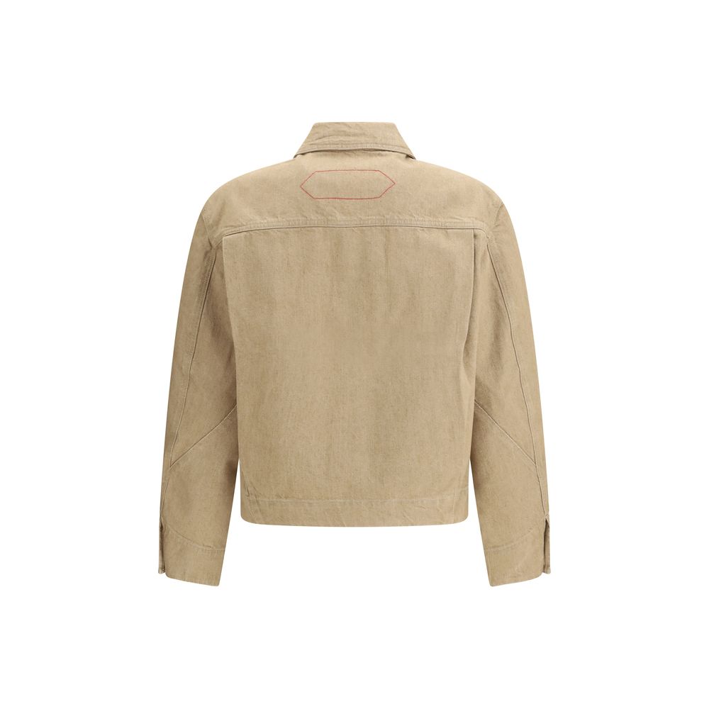 Jacquemus Beige Cotton Denim Jacket 1728,72470364320,Beige,Clothing,Denim Jackets - Jackets & Coats - Clothing,IT48 | M,IT50 | L,Jackets & Coats - Clothing,Jacquemus,Men,New with tags