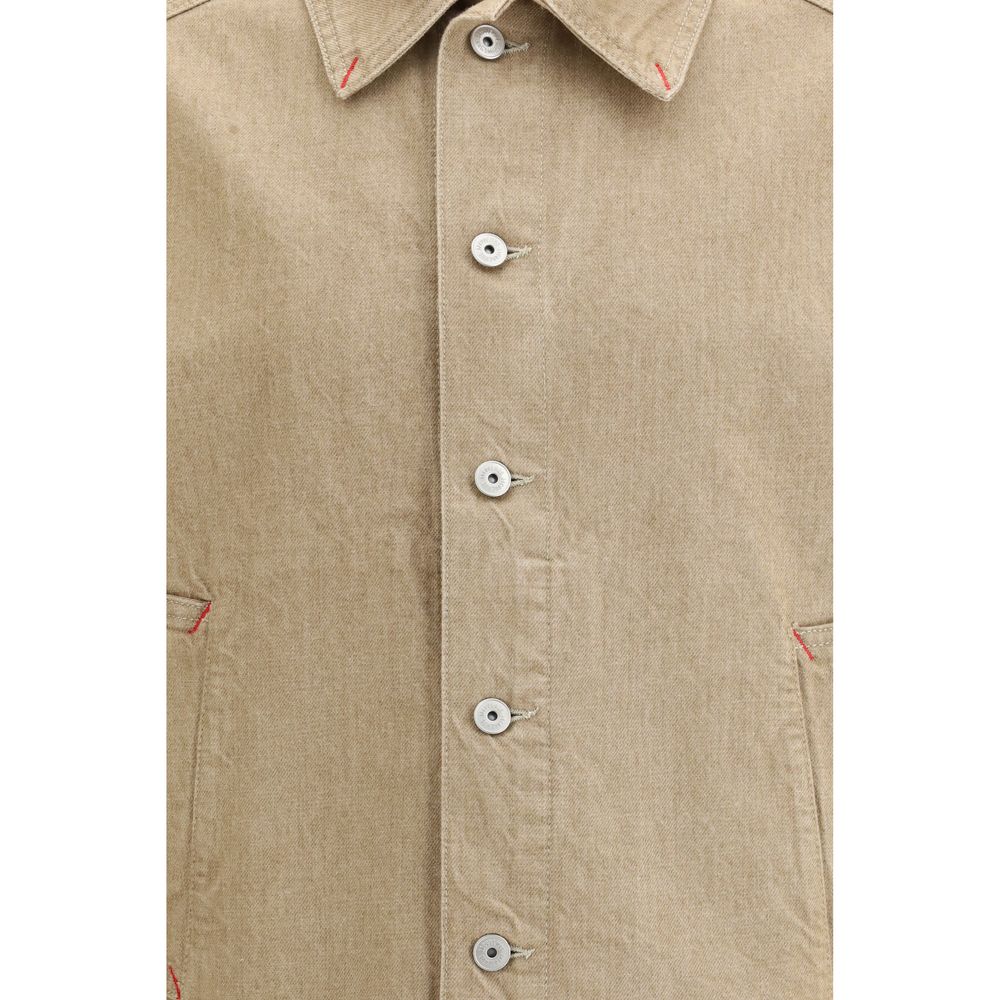 Jacquemus Beige Cotton Denim Jacket 1728,72470364320,Beige,Clothing,Denim Jackets - Jackets & Coats - Clothing,IT48 | M,IT50 | L,Jackets & Coats - Clothing,Jacquemus,Men,New with tags