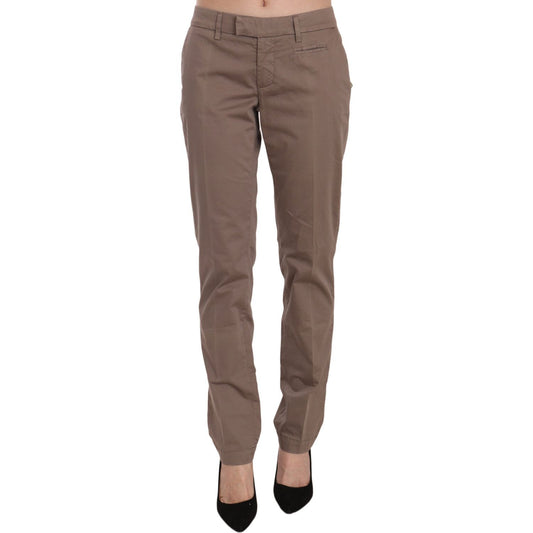 Dondup Brown Low Waist Straight Cut Trouser Pant 1728,67345645728,Brown,Casual Pants - Pants - Clothing,Clothing,Dondup,Jeans & Pants - Women - Clothing,Material: 96% Cotton 4% Elastane,New with tags,Pants - Clothing,W31,Women,Women - Clothing
