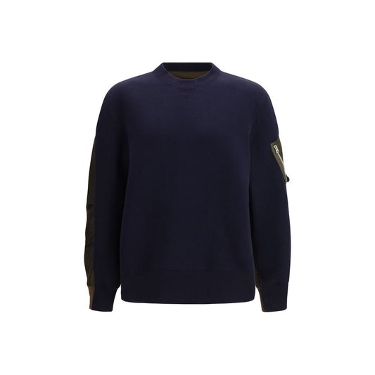 Sacai Blue Cotton Sweatshirt 1,1728,72470364320,Blue,Clothing,Men,New with tags,Sacai,Sweaters - Clothing,Sweatshirts - Sweaters - Clothing