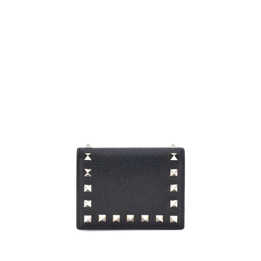 Valentino Garavani Black Calf Leather Bos Taurus Wallet 1728,72470364320,Accessories,Black,New with tags,Valentino Garavani,Wallets - Accessories,Wallets - Wallets - Accessories,Women
