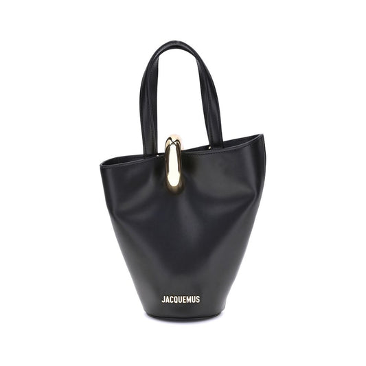 Jacquemus Black Calf Leather Bos Taurus Shoulder Bag 1728,72470364320,Bags,Black,Jacquemus,New with tags,Shoulder Bags - Bags,Women