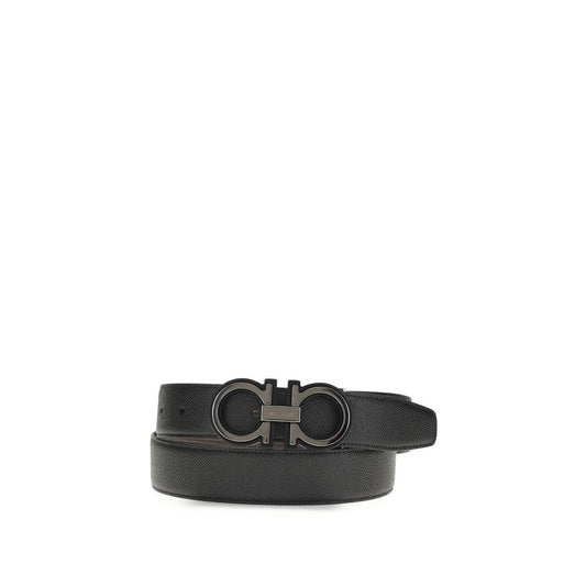 Ferragamo Black Calf Leather Bos Taurus Regular Belt 100 cm / 40 Inches,105 cm / 42 Inches,110 cm / 44 Inches,115 cm / 46 Inches,1728,72470364320,90 cm / 36 Inches,95 cm / 38 Inches,Accessories,Belts - Accessories,Black,Ferragamo,Men,New with tags,Regular