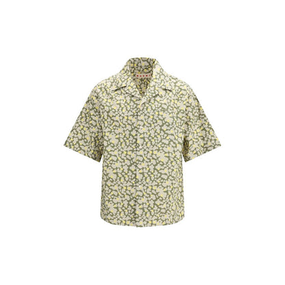 Marni Bicolor Cotton Pattern Shirt 1728,72470364320,Bicolor,Clothing,IT46 | S,IT50 | L,IT52 | XL,Marni,Men,New with tags,Pattern - Shirts - Clothing,Shirts - Clothing,Shortsleeve - Shirts - Clothing