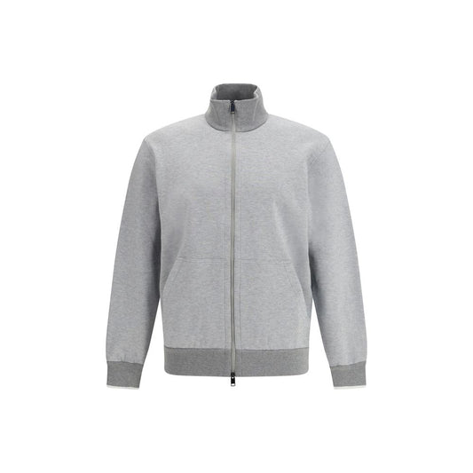 Brioni Gray Cotton Sweatshirt 1728,72470364320,Brioni,Clothing,Gray,L,Men,New with tags,S,Sweaters - Clothing,Sweatshirts - Sweaters - Clothing,XL