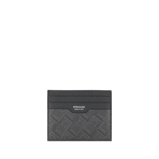 Ferragamo Gray Calf Leather Bos Taurus Wallet 1728,72470364320,Accessories,Ferragamo,Gray,Men,New with tags,Wallets - Accessories,Wallets - Wallets - Accessories