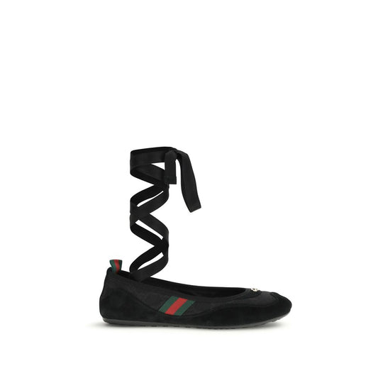 Gucci Black Fabric Ballet Flats 1728,72470364320,Ballet Flats - Flats - Shoes,Black,EU37.5/US7.5,EU37/US7,EU38.5/US8.5,EU38/US8,EU39/US9,EU40/US10,Flats - Shoes,Gucci,New with tags,Shoes,Women