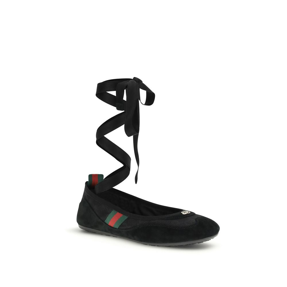 Gucci Black Fabric Ballet Flats 1728,72470364320,Ballet Flats - Flats - Shoes,Black,EU37.5/US7.5,EU37/US7,EU38.5/US8.5,EU38/US8,EU39/US9,EU40/US10,Flats - Shoes,Gucci,New with tags,Shoes,Women