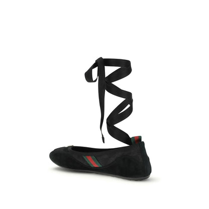 Gucci Black Fabric Ballet Flats 1728,72470364320,Ballet Flats - Flats - Shoes,Black,EU37.5/US7.5,EU37/US7,EU38.5/US8.5,EU38/US8,EU39/US9,EU40/US10,Flats - Shoes,Gucci,New with tags,Shoes,Women
