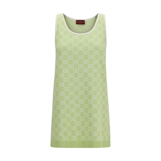 Gucci Bicolor Cotton Casual Dress 1728,72470364320,Bicolor,Casual - Dresses - Clothing,Clothing,Dresses - Clothing,Gucci,New with tags,Pattern - Dresses - Clothing,S,Short - Dresses - Clothing,Sleeveless - Dresses - Clothing,Women