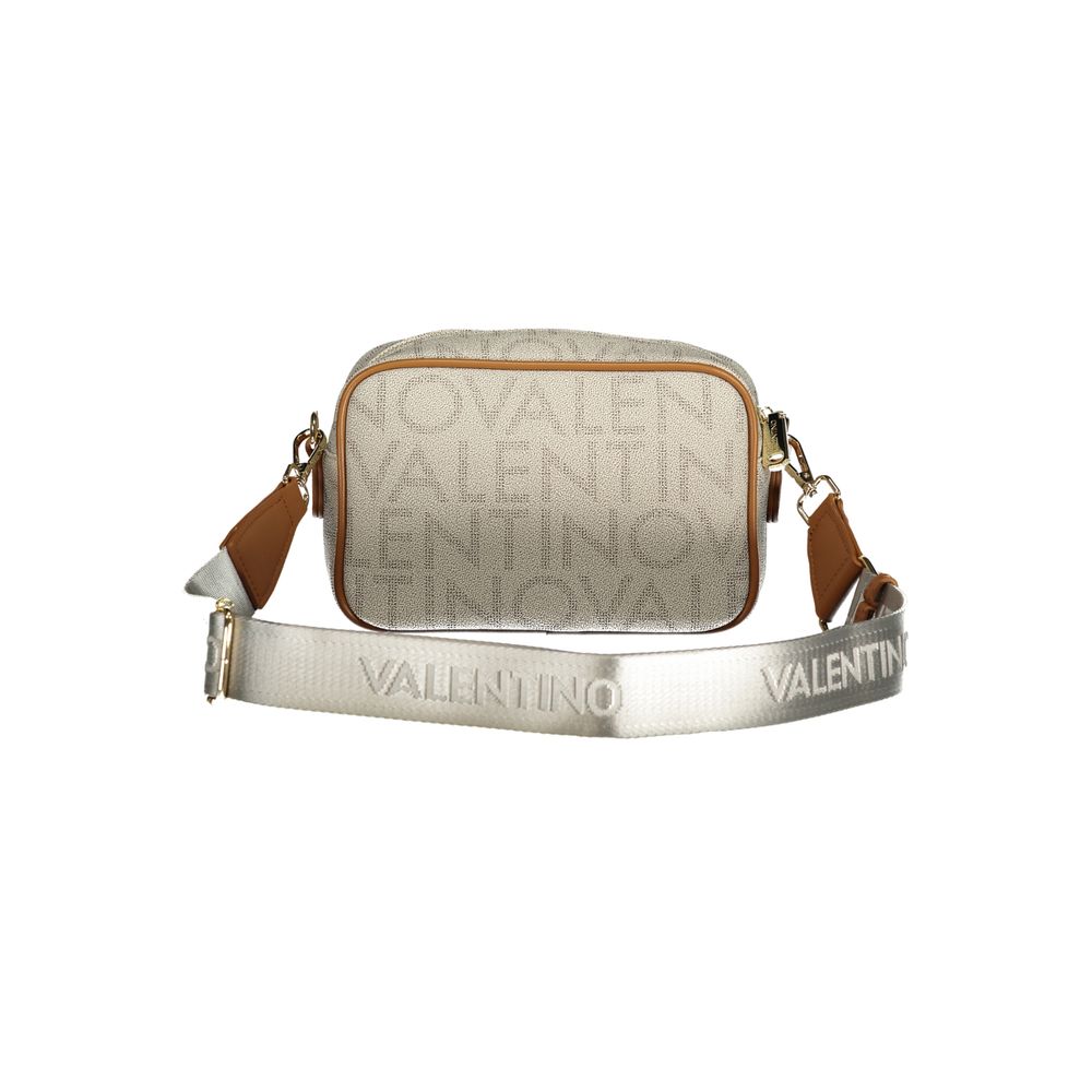 Mario Valentino Beige Polyurethane Womens Bag with Adjustable Removable Strap