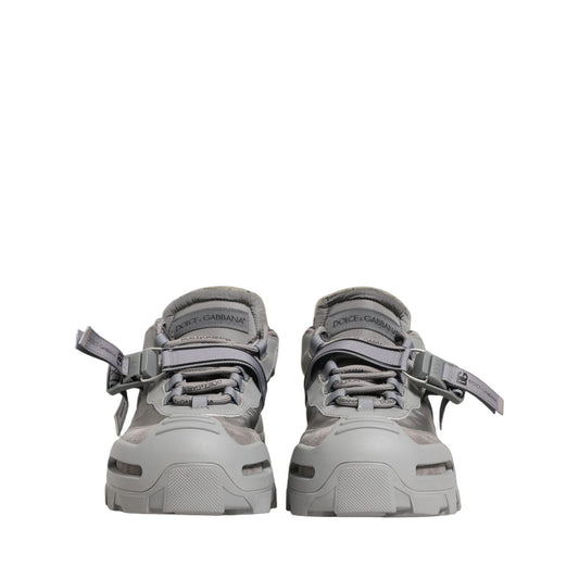 Dolce & Gabbana Gray Airmaster Panelled Low Top Men Sneakers Shoes