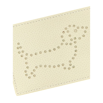 Thom Browne Beige Calfskin Cardholder