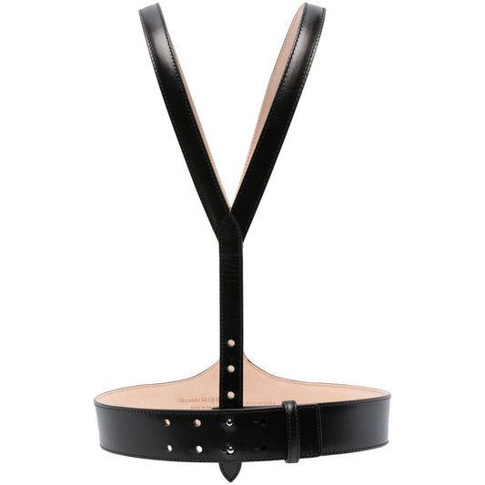 Alexander McQueen Y-shaped leather braces Black Other Alexander Mcqueen Gray