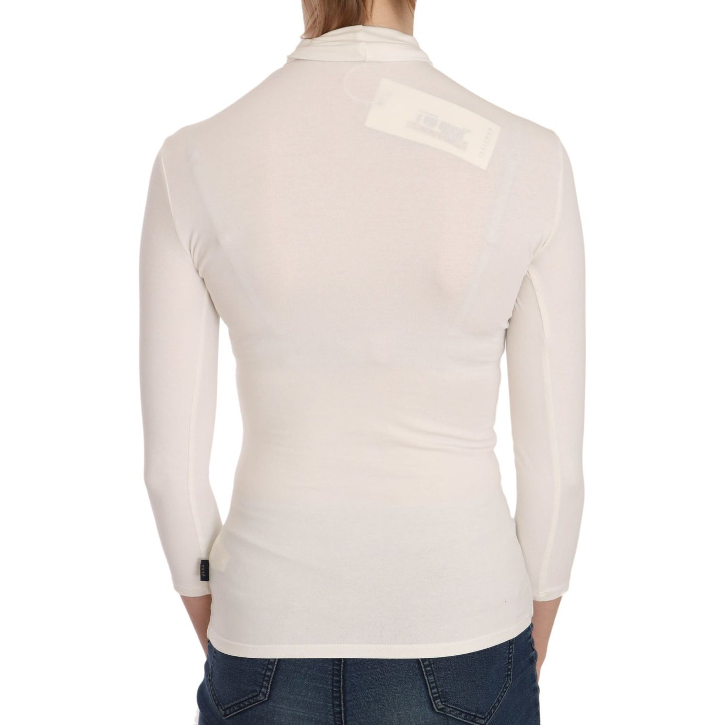 Exte Crew Neck It Is Not A Frame Up! Print Blouse 1728,67345645728,Clothing,Exte,IT38|XS,Long Sleeve - T-Shirts - Clothing,Material: 65% Polyester 35% Cotton,New with tags,T-Shirts - Clothing,Tops & T-Shirts - Women - Clothing,White,Women,Women - Clothing