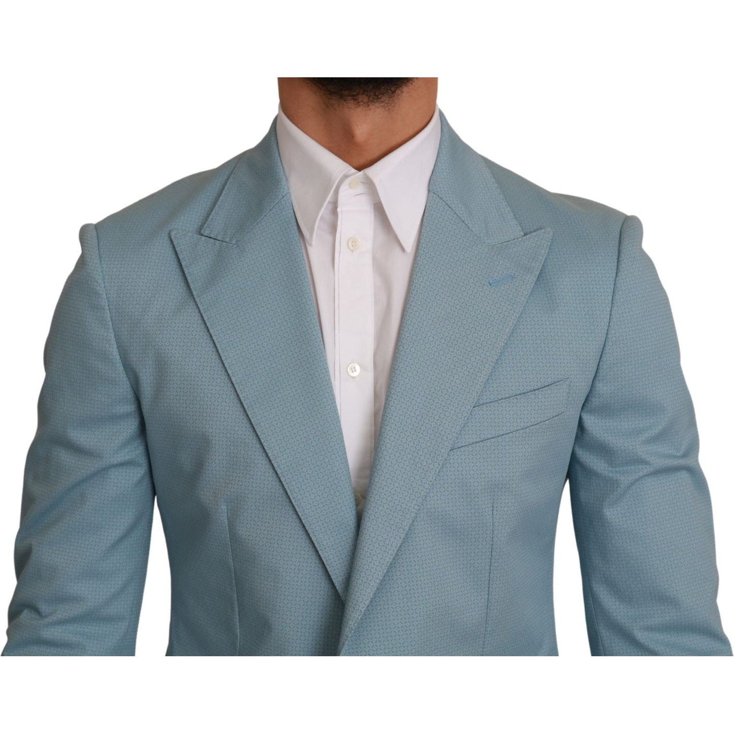 Dolce & Gabbana Blue Slim Fit Coat Jacket MARTINI Blazer 1728,24% Nylon,3% Cotton,5% Elastane,67345645728,Blazers - Men - Clothing,Blazers - Suits & Blazers - Clothing,Blue,Clothing,Dolce & Gabbana,IT48 | M,Material: 68% Rayon,Men,Men - Clothing,New with