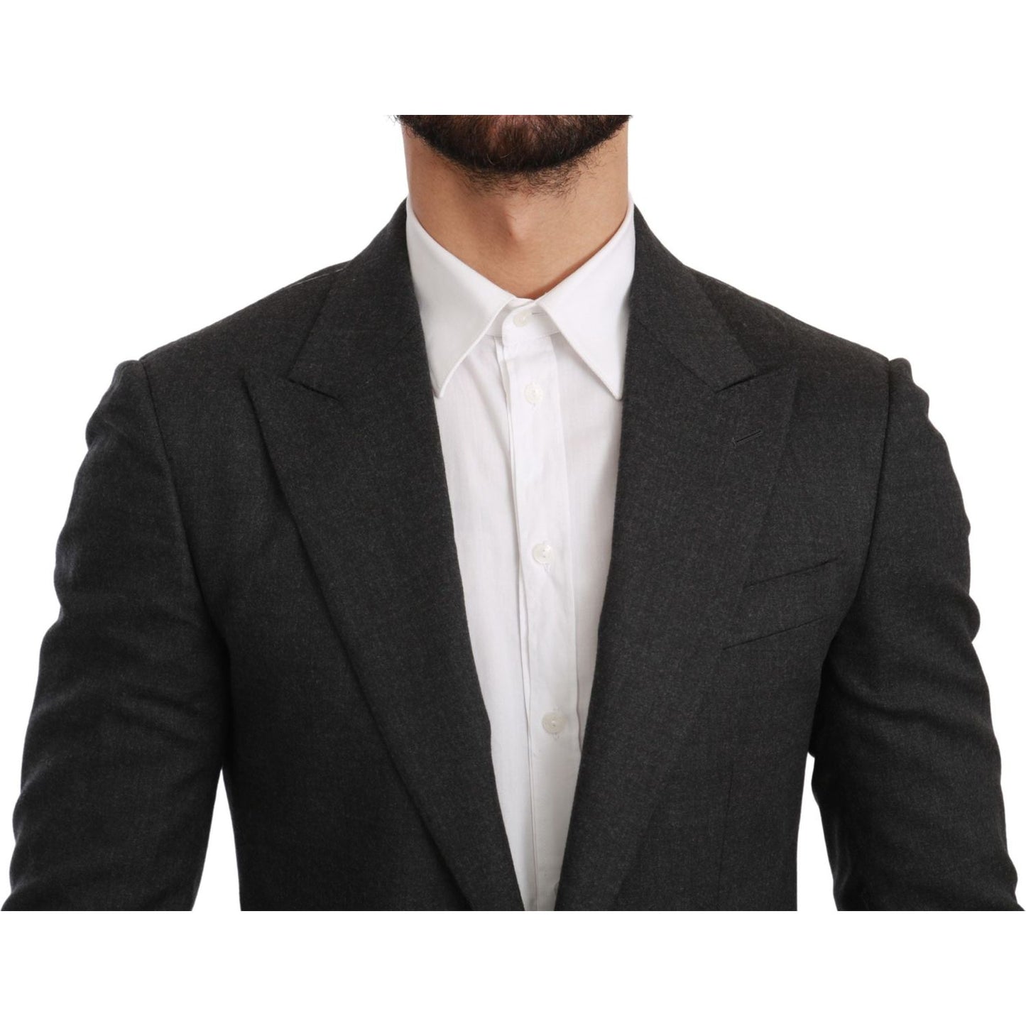 Dolce & Gabbana Gray NAPOLI Slim Fit Jacket Wool Blazer 1728,67345645728,Blazers - Men - Clothing,Blazers - Suits & Blazers - Clothing,Clothing,Dolce & Gabbana,Gray,IT46 | S,Material: 88% Wool 8% Nylon 3% Cashmere 1% Elastane,Men,Men - Clothing,New with t