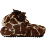 Dolce & Gabbana Elegant Giraffe Pattern Slides for Sophisticated Comfort Dolce & Gabbana Black