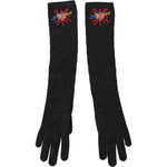 Dolce & Gabbana Gray #DGLovesLondon Embroidered Virgin Wool Gloves LB1018#2