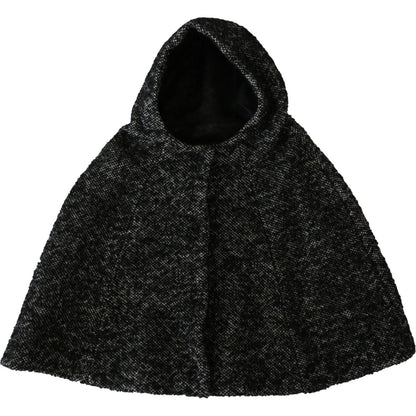 Dolce & Gabbana Gray Tweet Wool Kaftan Jacket Coat Top 1728,57 cm|S,67345645728,7% WM,72% Wool,Accessories,Beanie - Hats - Accessories,Dolce & Gabbana,Gray,Hats - Accessories,Hats - Women - Accessories,Material: 21% PA,New with tags,Women,Women - Accessor