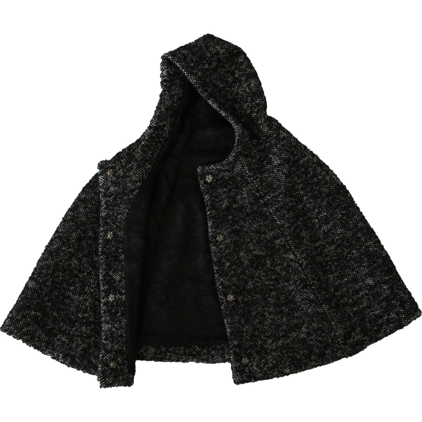 Dolce & Gabbana Gray Tweet Wool Kaftan Jacket Coat Top 1728,57 cm|S,67345645728,7% WM,72% Wool,Accessories,Beanie - Hats - Accessories,Dolce & Gabbana,Gray,Hats - Accessories,Hats - Women - Accessories,Material: 21% PA,New with tags,Women,Women - Accessor