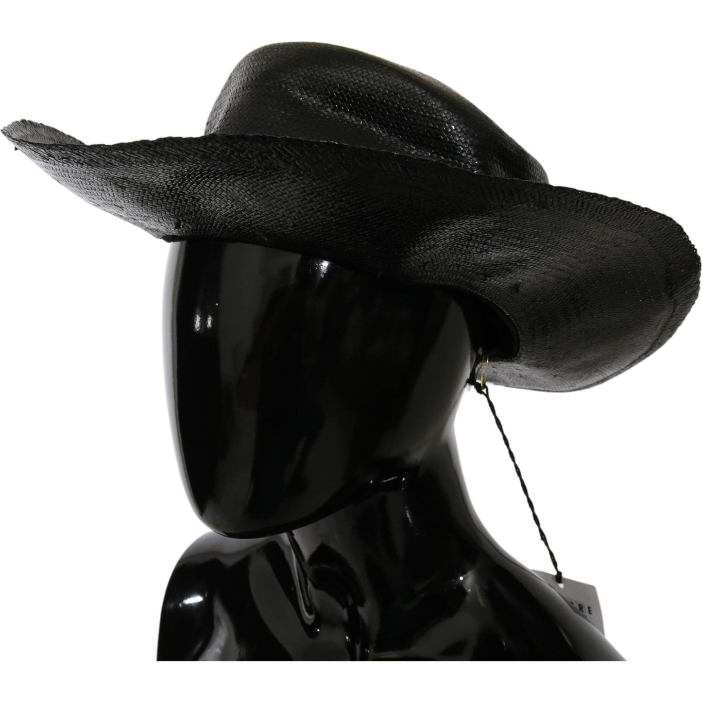 Costume National Black Wide Brim Cowboy Solid Hat 1728,58 cm|M,67345645728,Accessories,Black,Costume National,Hats - Accessories,Hats - Women - Accessories,Material: Straw,New with tags,Sunhats - Hats - Accessories,Women,Women - Accessories