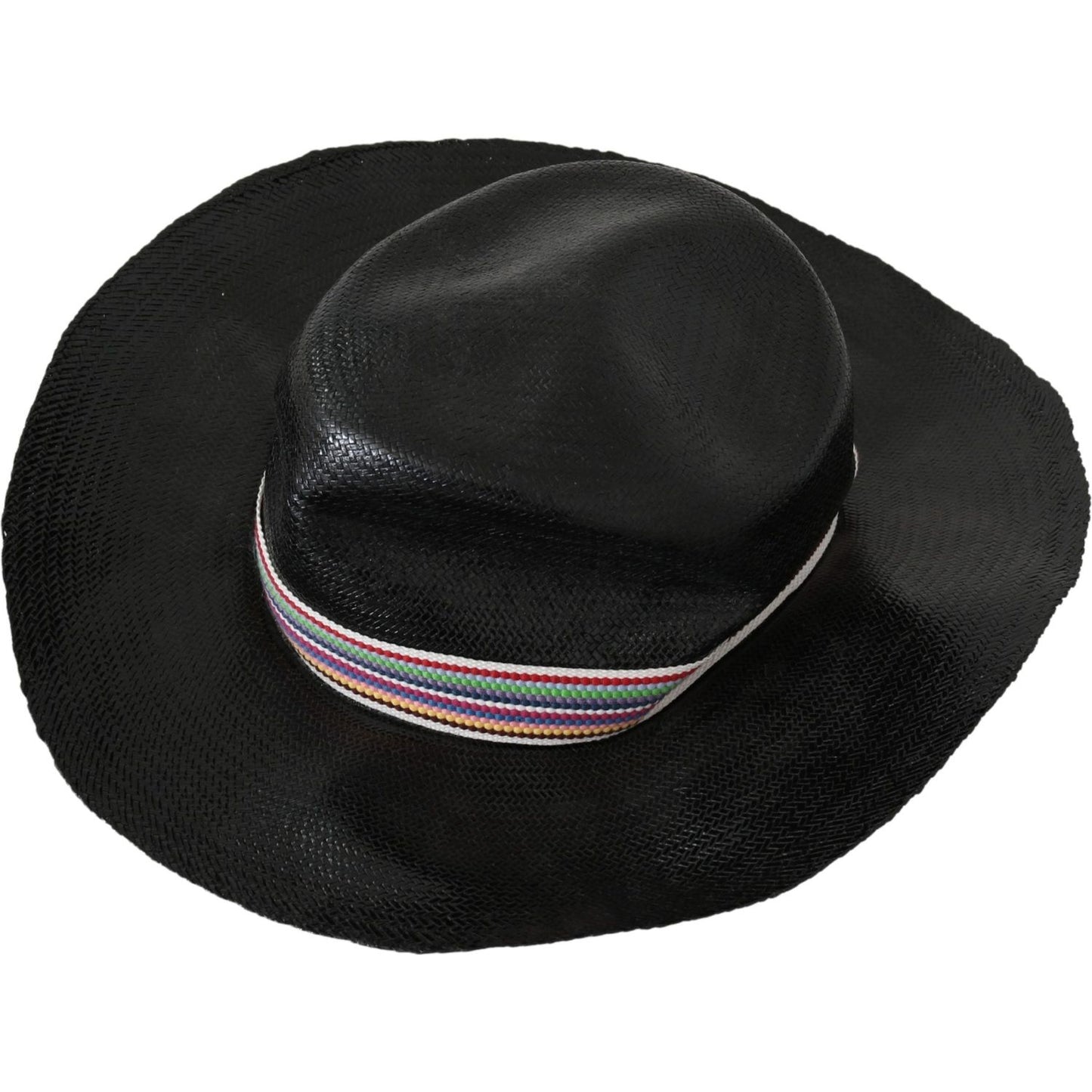 Costume National Black Wide Brim Cowboy Solid Hat 1728,58 cm|M,67345645728,Accessories,Black,Costume National,Hats - Accessories,Hats - Women - Accessories,Material: Straw,New with tags,Sunhats - Hats - Accessories,Women,Women - Accessories
