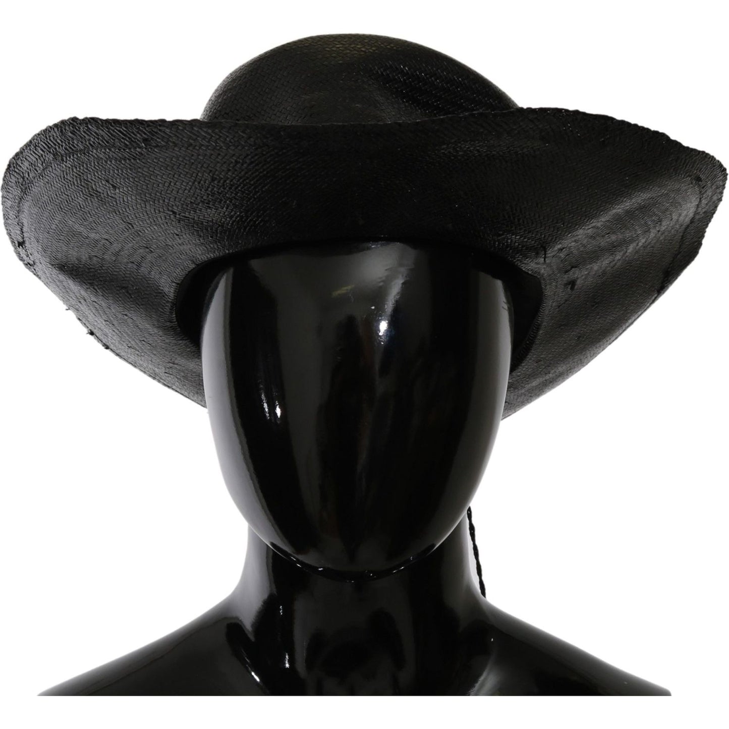 Costume National Black Wide Brim Cowboy Solid Hat 1728,58 cm|M,67345645728,Accessories,Black,Costume National,Hats - Accessories,Hats - Women - Accessories,Material: Straw,New with tags,Sunhats - Hats - Accessories,Women,Women - Accessories