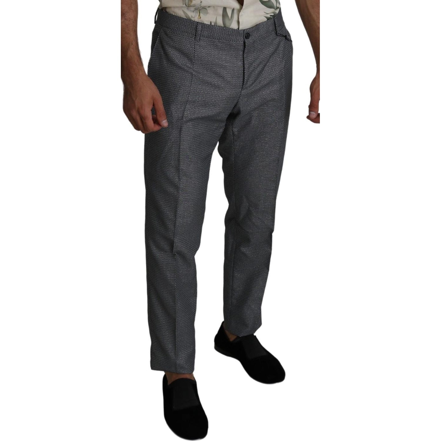 Dolce & Gabbana Gray Formal Dress Trouser Slim Fit Pants Dolce & Gabbana