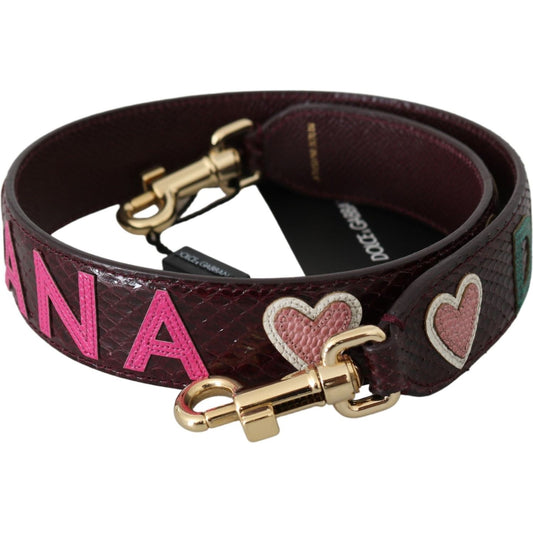 Dolce & Gabbana Bordeaux Exotic Skin Leather Belt Shoulder Strap Handbags, Wallets & Cases