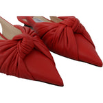 Jimmy Choo Chic Red Pointed Toe Leather Flats Shoes Jimmy Choo Brown