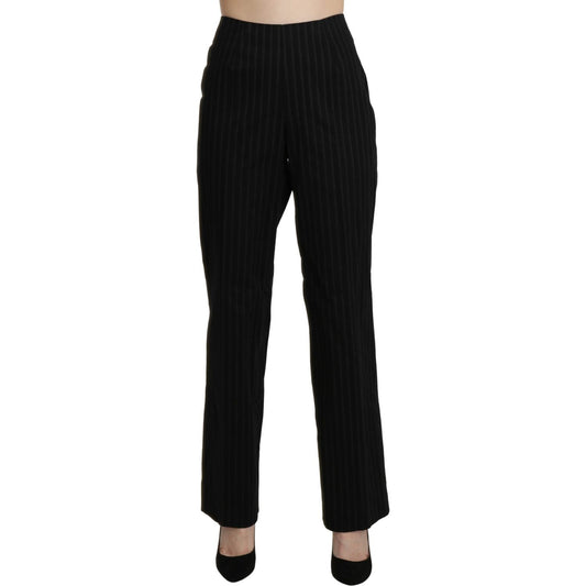 BENCIVENGA Black High Waist Straight Dress Trouser Pants 1728,67345645728,BENCIVENGA,Black,Clothing,Dress Pants - Pants - Clothing,IT48|XXL,Jeans & Pants - Women - Clothing,Material: Cotton,New with tags,Pants - Clothing,Women,Women - Clothing