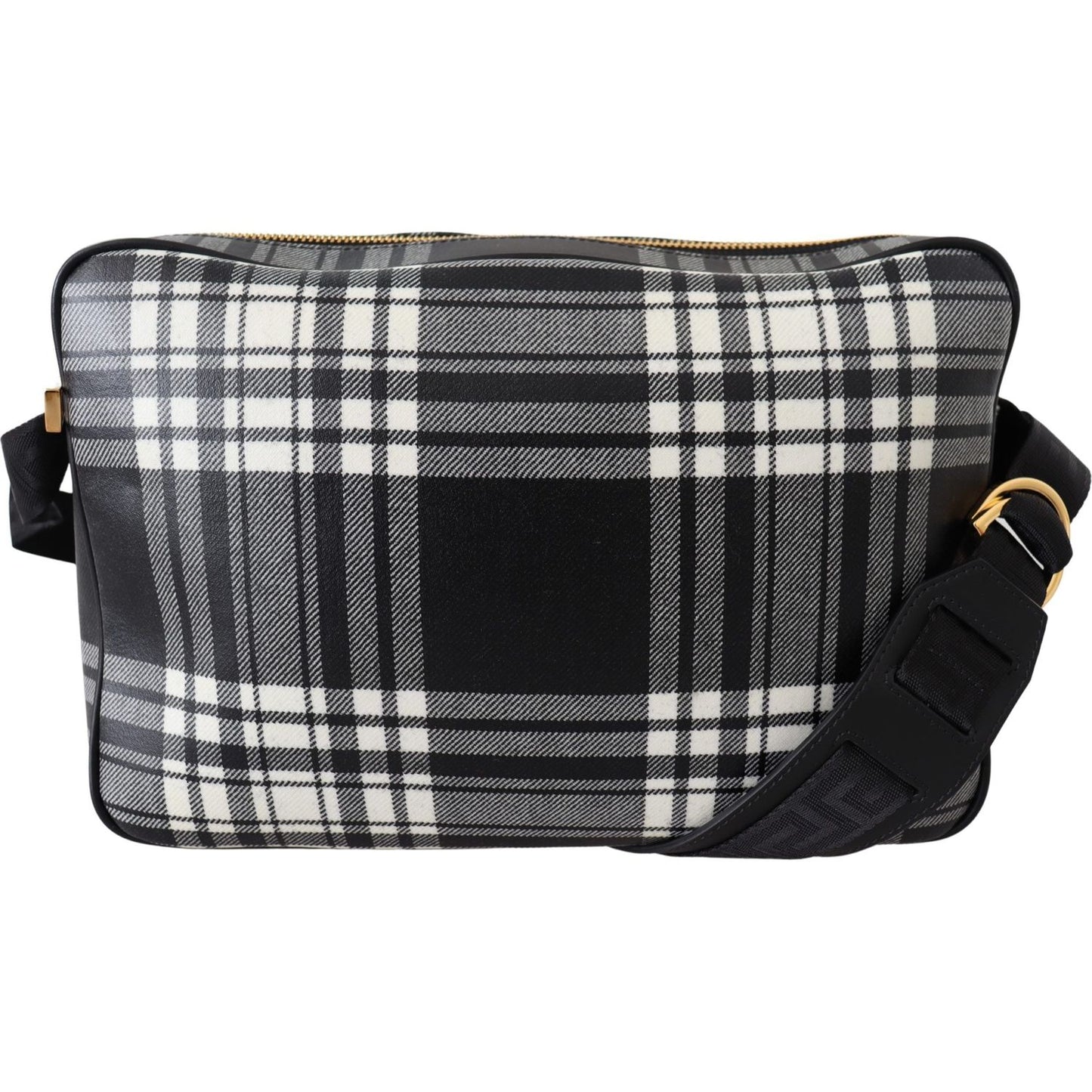 Versace Grey Fabric & Leather Crossbody Bag Crossbody Bag