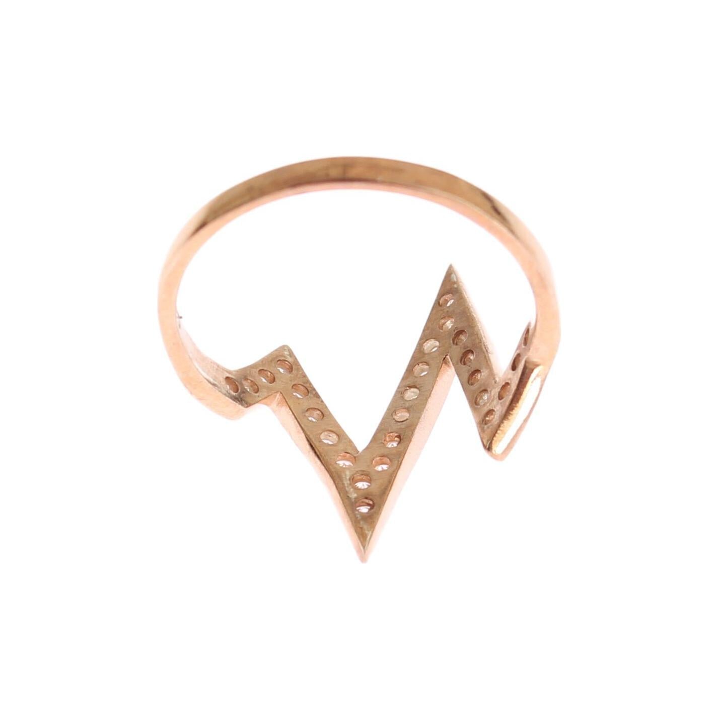 Nialaya Pink Gold 925 Silver Womens Clear Ring 1728,67345645728,Accessories,Category - Jewellery,clear CZ Crystals,EU47 | US4,Jewellery - Accessories,Jewelry,Material: Pink 18K Gold plated 925 Sterling Silver,Men,New with tags,Nialaya,Pink,Rings - Jewelle